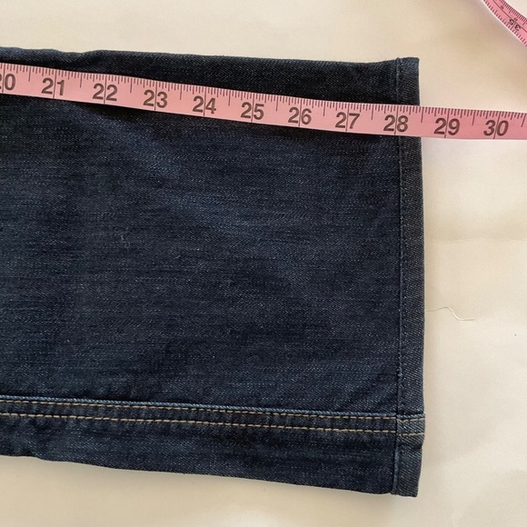7 FOR ALL MANKIND A POCKET Bootcut Denim Jeans Womens Sz 29 Dark Wash Whiskered - Picture 12 of 12